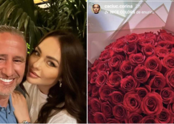 Laurențiu Reghecampf, un romantic incurabil! Buchetul imens de trandafiri pe care i l-a dăruit Corinei Caciuc!