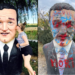 Statuia lui Gigi Becali, vandalizată din nou! Mesajul amenințător scris de infractor!