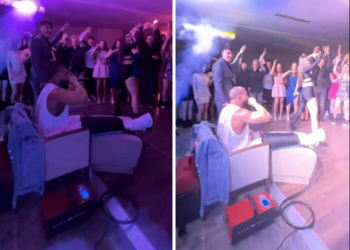 Dorian Popa, concert chiar după operația la genunchi! Vedeta a cântat de pe scaun, cu piciorul imobilizat!