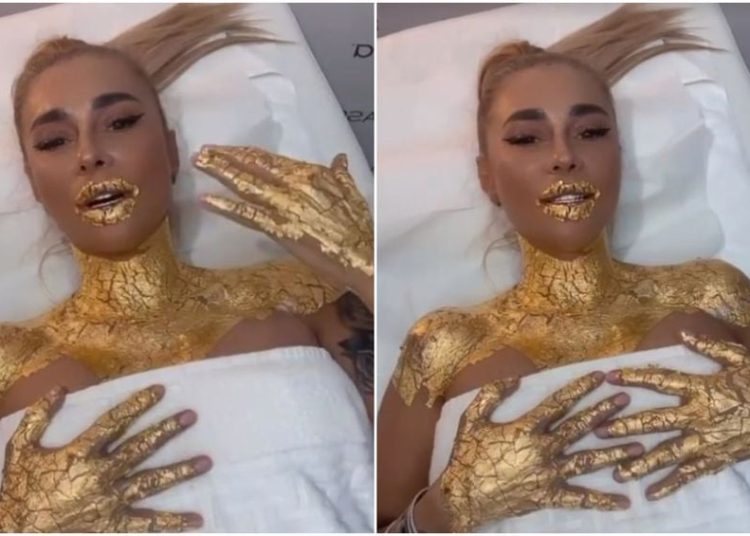 Anamaria Prodan, diva de aur a României! Superba vedetă, acoperită din cap până în picioare în aur de 24 de karate!