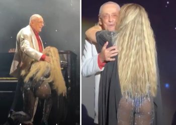 Loredana l-a făcut super fericit pe octogenarul Horia Moculescu! Nu s-a aruncat doar în brațele lui, ci și la picioare, dezvăluind o priveliște demențială!