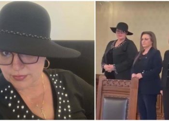 Diana Șoșoacă, apariție neașteptată la Cotroceni. Mesajul transmis prin ținuta complet neagră