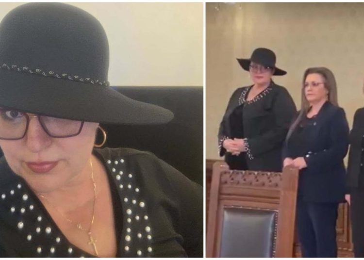 Diana Șoșoacă, apariție neașteptată la Cotroceni. Mesajul transmis prin ținuta complet neagră
